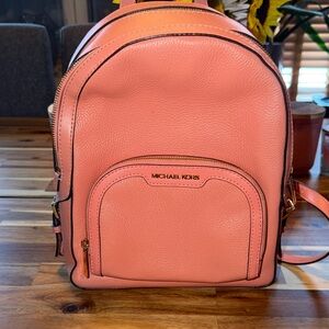 Michael Kors Coral Leather Backpack